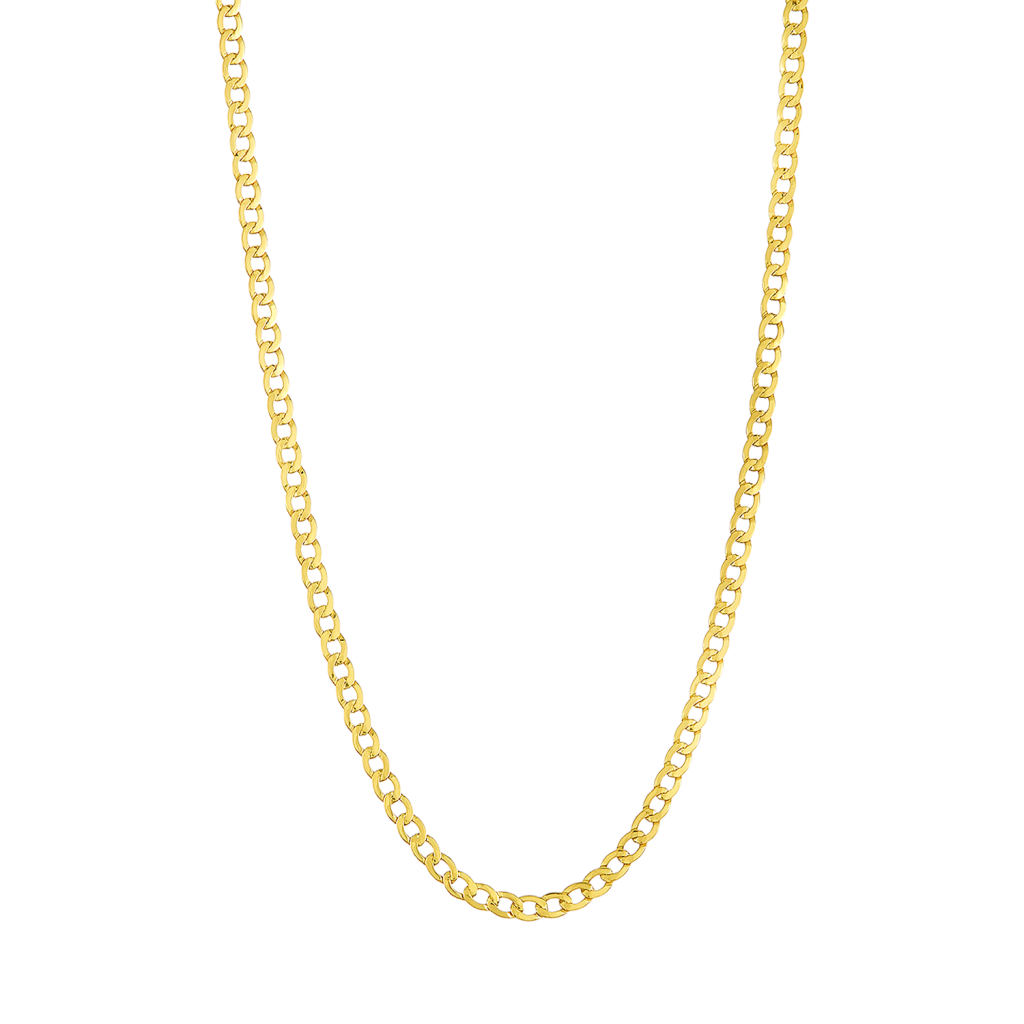 18k gold men's curb chain