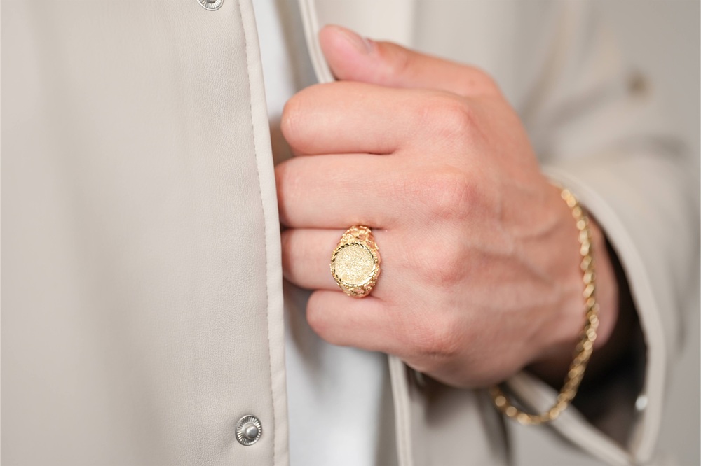 nugget ring jewelry on hand
