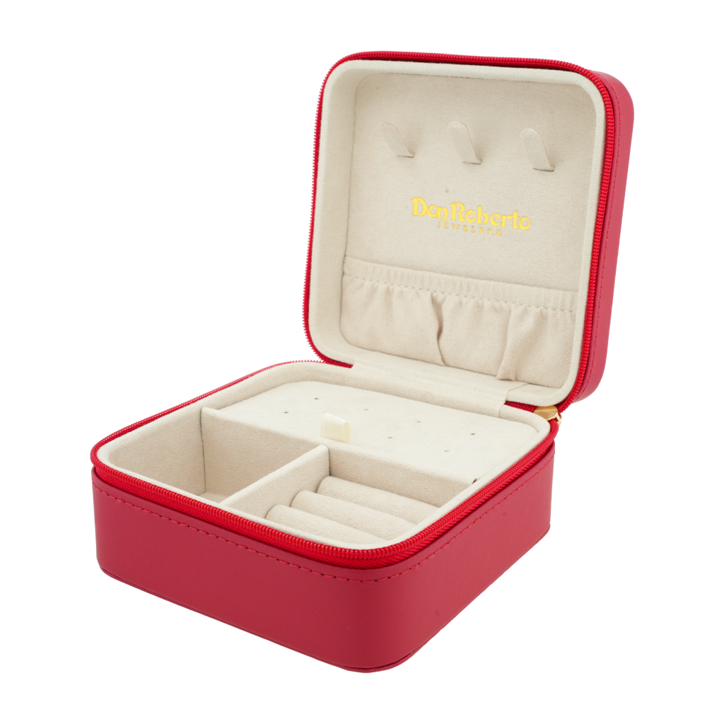 red jewelry storage box