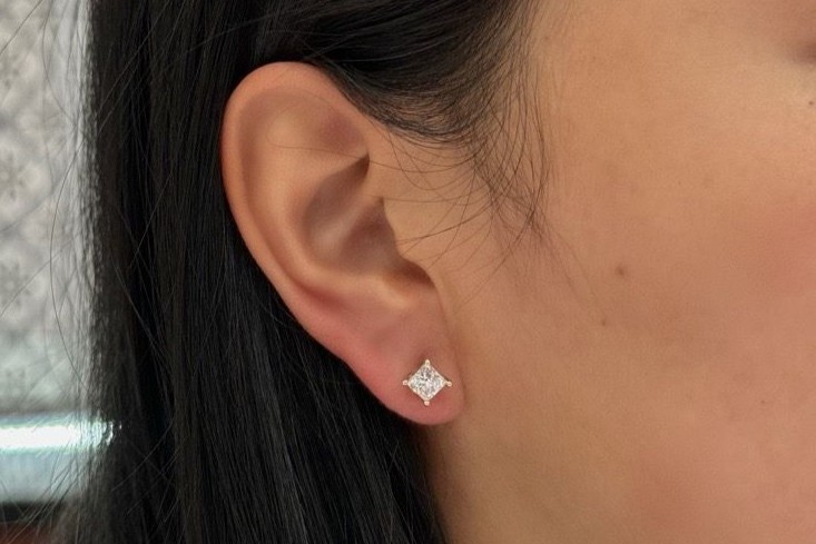 diamond 14k gold fashion trend studs